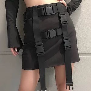 Kawaii goth buckle skirt